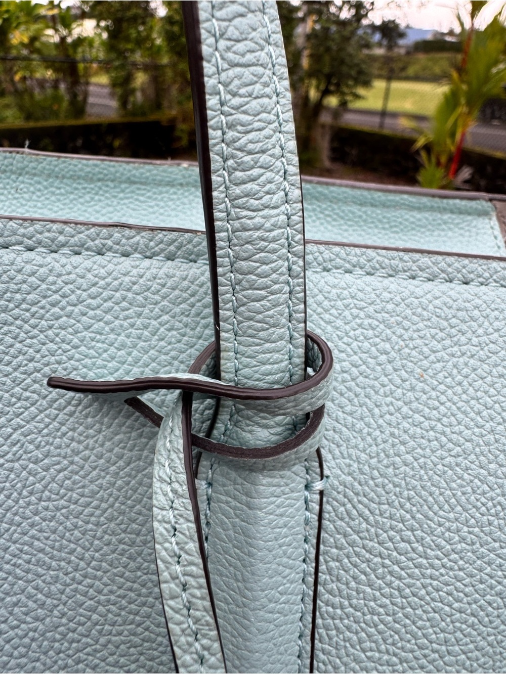 Kate Spade New York Blue Pebbled Leather Zip Tote Shoulder Bag - Picture 9 of 16